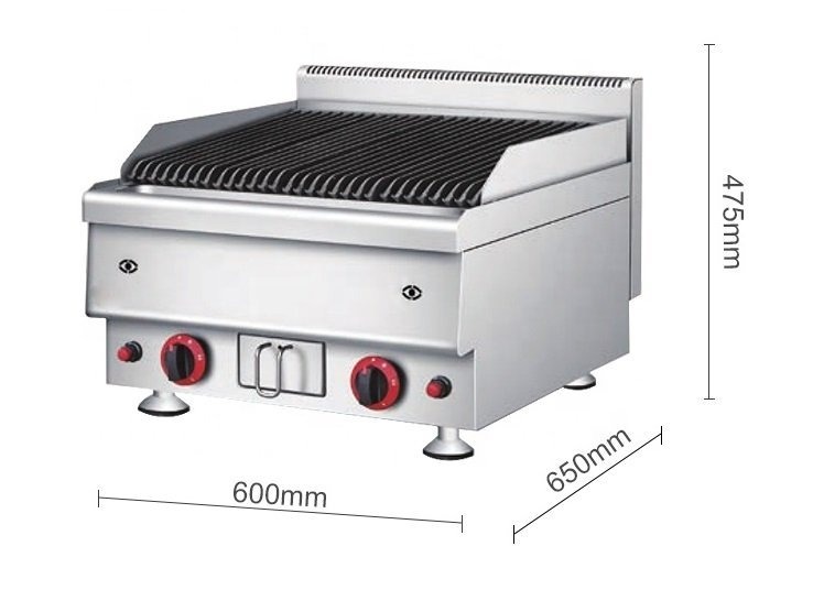 Professional Commercial Table Top Grill Gas Lava Rock - Image 3