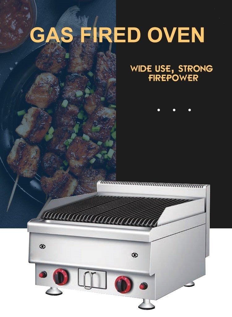 Professional Commercial Table Top Grill Gas Lava Rock - Image 7